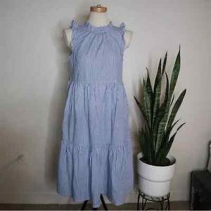 J Crew tiered, midi, ruffle dress!!